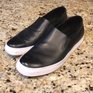 Kenneth Cole Black Leather Slip-ons